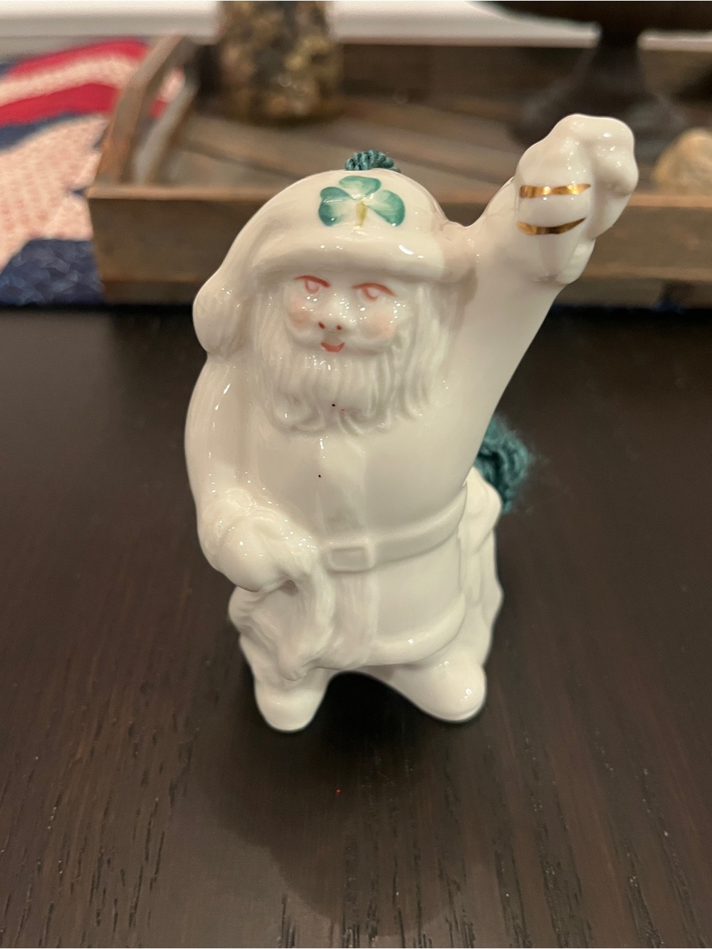 Belleek Santa Claus Bell Ornament